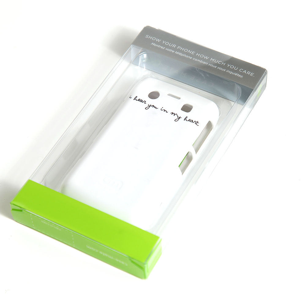 Case Mate "I hear you in my heart" Blackberry Case White
